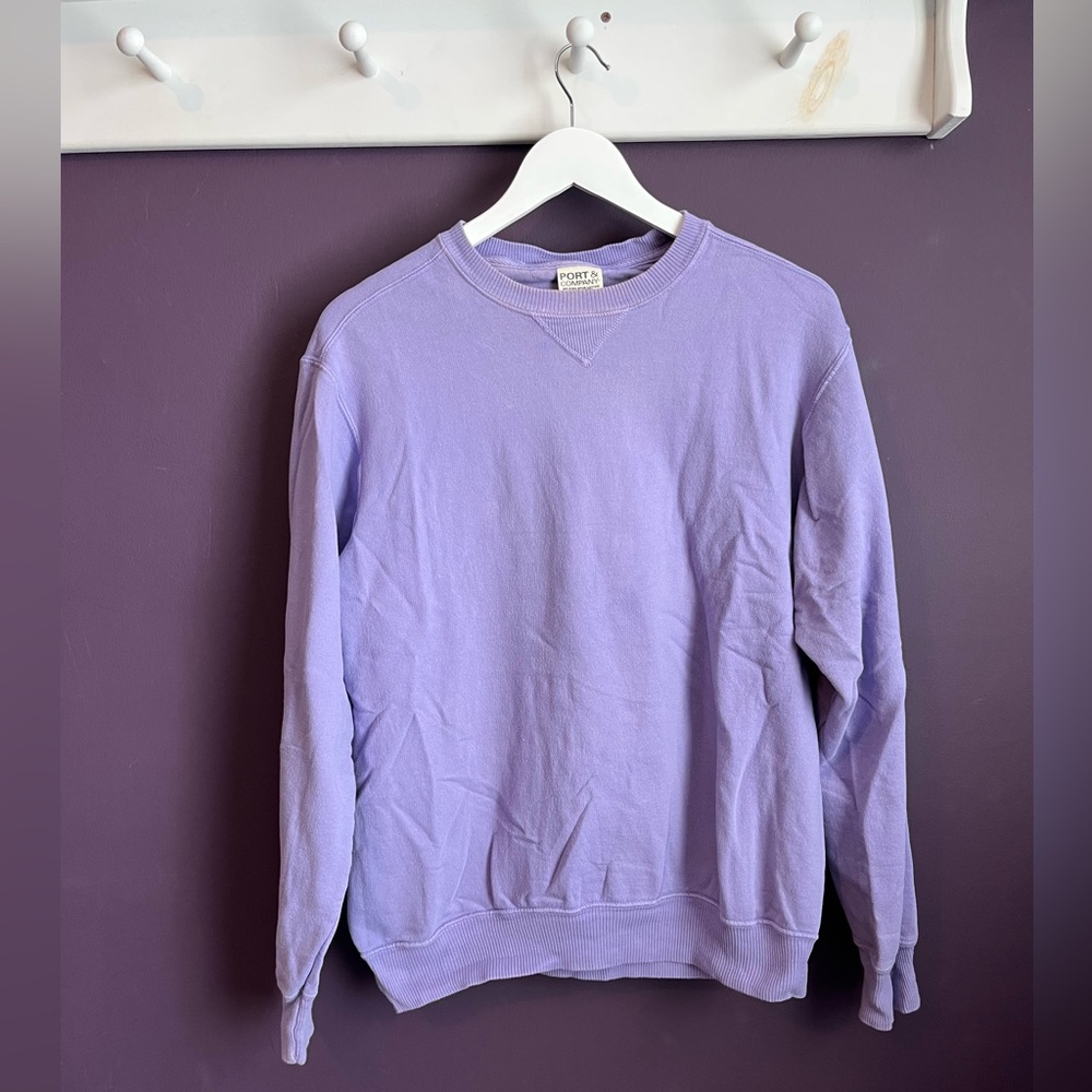 Port and Co. Lavender Crewneck